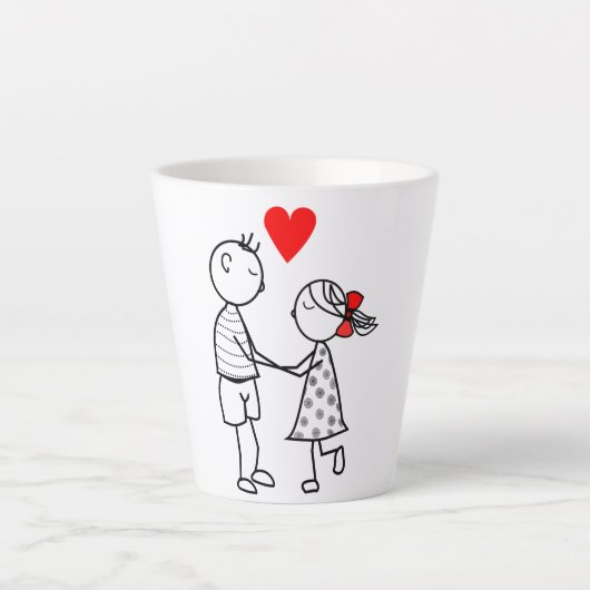 Liebe Tasse mit Niedlichem Paar (Vorderseite)