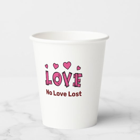 LIEBE Tasse Pappbecher (Vorderseite)