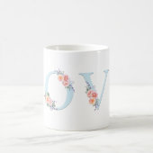 Liebe Tasse Pastel Floral Alphabet Typografie (Mittel)