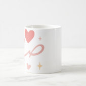Liebe Tasse - Romantische Herzen und das Wort "Lie (Mittel)