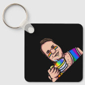 Liebe Tasse und Liebe Welt Schlüsselanhänger (Vorderseite)