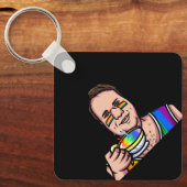 Liebe Tasse und Liebe Welt Schlüsselanhänger (Vorderseite)