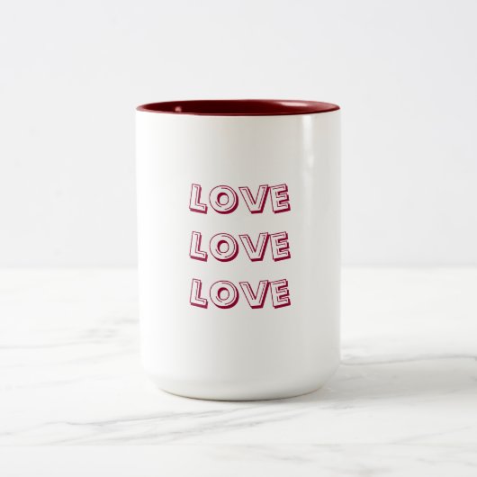 Liebe-Tasse Zweifarbige Tasse (Mittel)