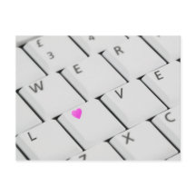 Liebe-Tastatur - Postkarte