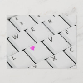 Liebe-Tastatur - Postkarte
