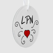 Liebe-Tätowierung der Krankenpflege-LPN Ornament (Vorderseite)