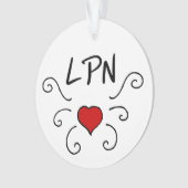Liebe-Tätowierung der Krankenpflege-LPN Ornament (Vorderseite)
