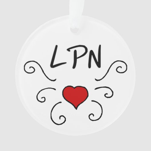Liebe-Tätowierung der Krankenpflege-LPN Ornament (Vorderseite)