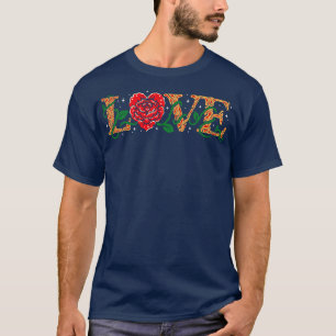 Liebe Tattoo Art Letting mit Rose T-Shirt