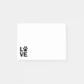 Liebe-Tatzen-Druck-Post-Itanmerkung Post-it Klebezettel (Vorderseite)