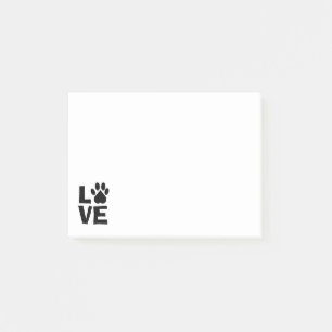 Liebe-Tatzen-Druck-Post-Itanmerkung Post-it Klebezettel
