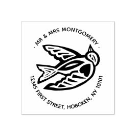 Liebe Taube Rücksendeadresse Briefmarke Gummistempel