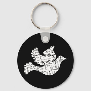 Liebe-Taube Schlüsselanhänger