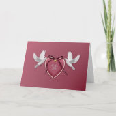 Liebe-Tauben Feiertagskarte (Vorderseite)