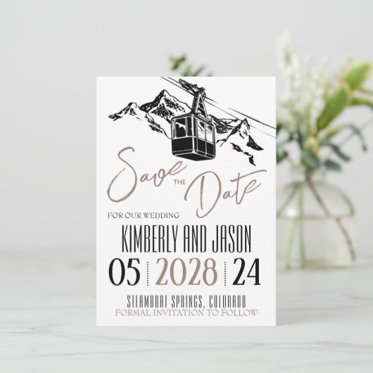 Liebe Taupe Save The Date (Stehend Vorderseite)