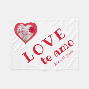 LIEBE te amo Fleece Blanket