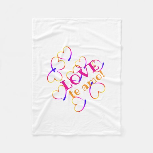 Liebe te amo! fleecedecke (Vorderseite)