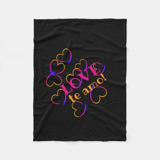 Liebe te amo! fleecedecke (Vorderseite)