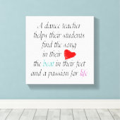 Liebe Teach Dance Leinwand Kunst (Insitu (Holzboden))