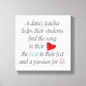 Liebe Teach Dance Leinwand Kunst (Vorderseite)