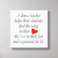 Liebe Teach Dance Leinwand Kunst