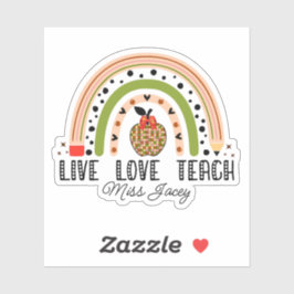 Liebe Teach Inspirierte Rainbow Lehrer Wertschätzu Aufkleber