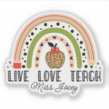 Liebe Teach Inspirierte Rainbow Lehrer Wertschätzu