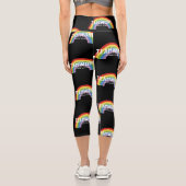 Liebe, Teamwork und all das Hippie-Zeug Capri Leggings (Rückseite)