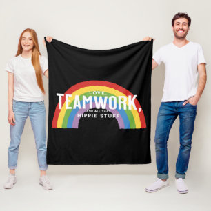 Liebe, Teamwork und all das Hippie-Zeug Fleecedecke