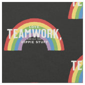 Liebe, Teamwork und all das Hippie-Zeug Stoff (Nahaufnahme)