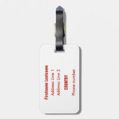 Liebe Teddy Gepäckanhänger (Rückseite vertikal)