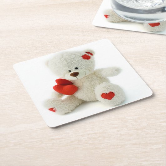 Liebe Teddy Untersetzer (angewinkelt)