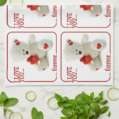 Liebe Teddy Valentine Handtuch (Gefaltet)