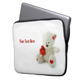 Liebe Teddy Valentine individuelle Notebookhülle Laptopschutzhülle (Vorderseite Links)
