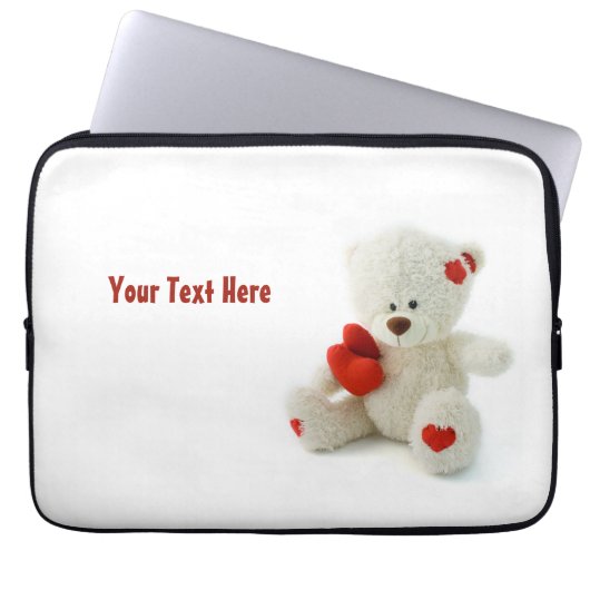 Liebe Teddy Valentine individuelle Notebookhülle Laptopschutzhülle (Vorderseite)