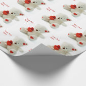 Liebe Teddy Valentine Packpapier (Ecke)