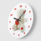 Liebe Teddy Valentinuhr Große Wanduhr (Winkel)