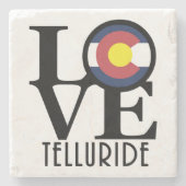 LIEBE Telluride, Colorado Steinuntersetzer (Vorderseite)