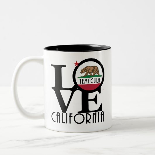 LIEBE Temecula California 11oz Zweifarbige Tasse (Links)