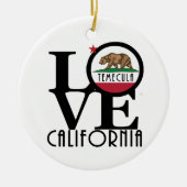 LIEBE Temecula California Keramik Ornament (Vorne)