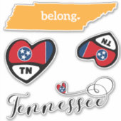Liebe Tennessee, 3 Designs, Aufkleber Die (Vorderseite)