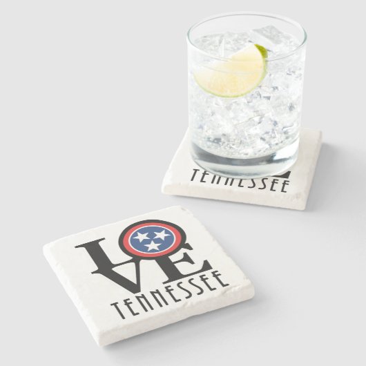 LIEBE Tennessee Steinuntersetzer (Seitenansicht)