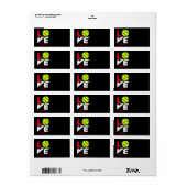 Liebe Tennis Adressaufkleber (Vorne)