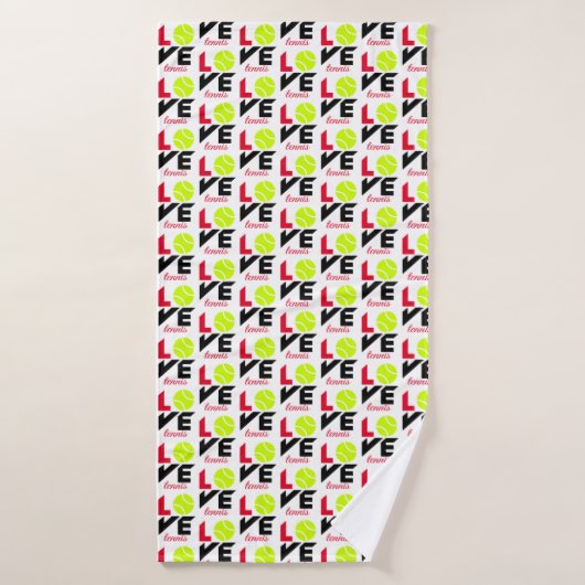 Liebe Tennis Badehandtuch (Badehandtuch)
