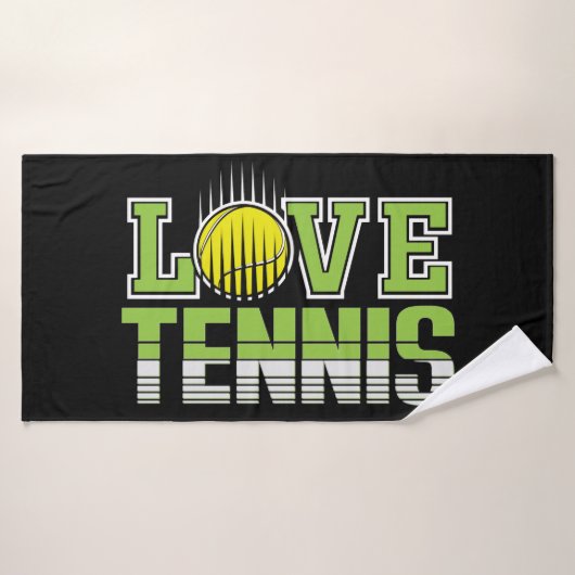 Liebe Tennis Badehandtuch (Badehandtuch)