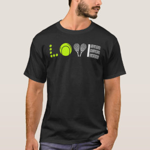 Liebe Tennis Ball Rackets Trainersport T-Shirt