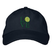 LIEBE Tennis Bestickte Kappe (Vorderseite)