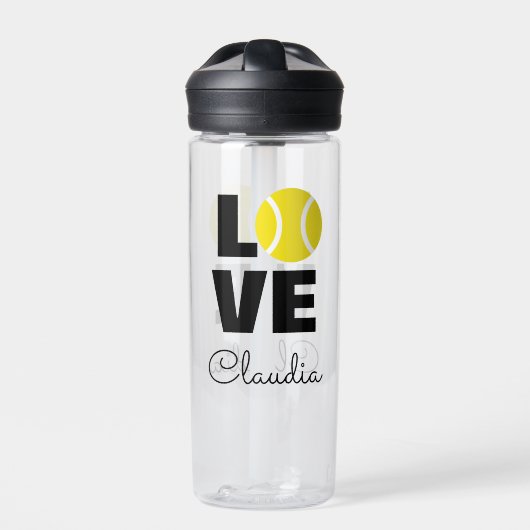 LIEBE Tennis Custom BPA kostenloses Wasser Flasche (Vorderseite)