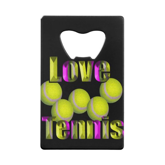 Liebe Tennis Design, Geldbeutel Flaschenöffner (Vorderseite)