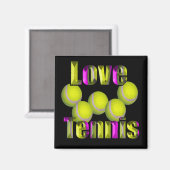Liebe Tennis Design, Magnet (Vorderseite/Rückseite)